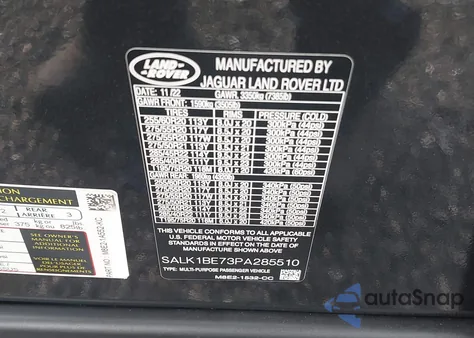 2023 Land Rover Range Rover Autobiography/Autobiography 7 Seat из США, поврежденный, VIN SALK1BE73PA035510